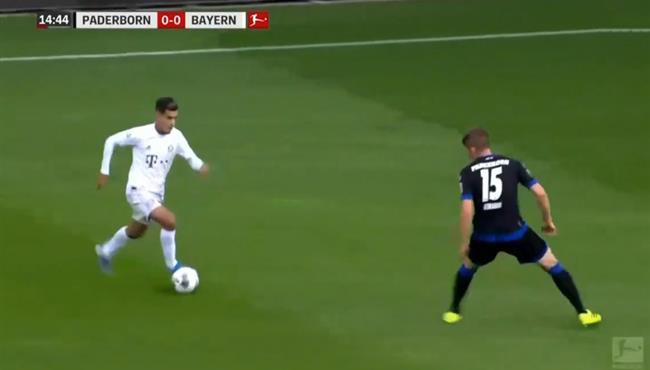 هدف بايرن ميونخ الاول في مرمي بادربورن اسيست رائع من كوتينيو