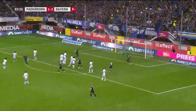 اهداف مباراة بايرن ميونخ وبادربورن 3 2 الدوري الالماني