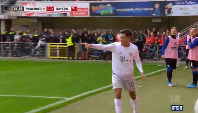 هدف كوتينيو في مرمي بادربورن بالدوري الالماني