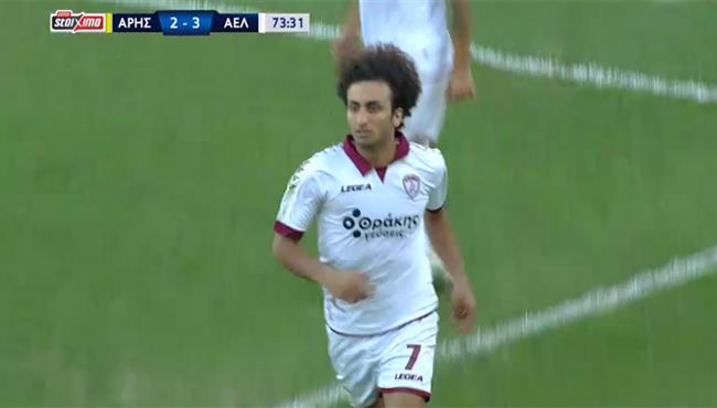 هدف عمرو ورده في مباراة لاريسا واريس سالونيكي بالدوري اليوناني