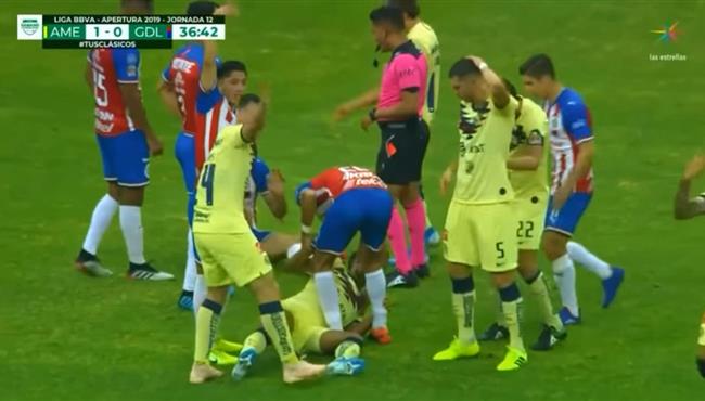 اصابة مفزعة لجيوفاني دوس سانتوس في الدوري المكسيكي