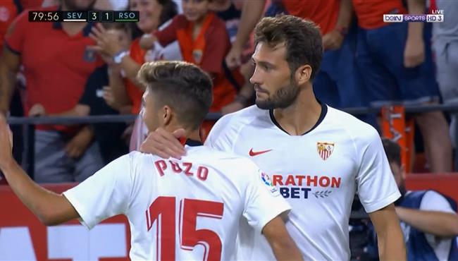 اهداف مباراة اشبيلية وريال سوسيداد 3 2 الدوري الاسباني