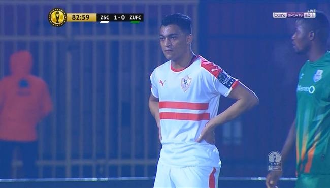 مصطفي محمد يهدر فرصة هدف امام مرمي زيسكو