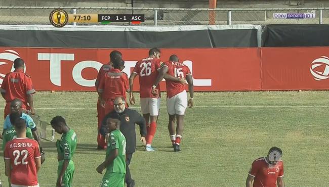 اصابة اليو ديانج وخروجه في مباراة الاهلي وبلاتينيوم