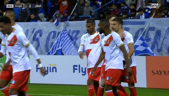 هدف الوحدة الاول في مرمي الهلال (1-0) الدوري السعودي