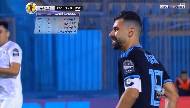 عبدالله السعيد يهدر ركلة جزاء امام المصري في كاس الكونفيدرالية