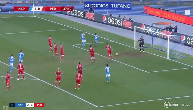 اهداف مباراة نابولي وبيروجيا 2 0 كأس ايطاليا