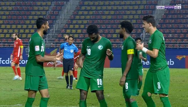 هدف السعودية الاول الرائع بالكعب في مرمي سوريا فراس البريكان