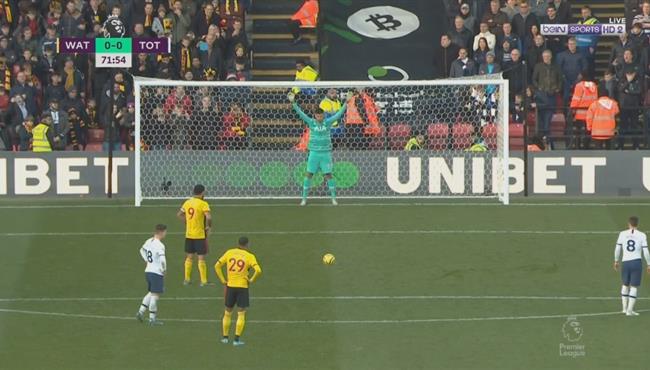 جازانيجا يتصدي لركلة جزاء وينقذ توتنهام من هدف مؤكد لواتفورد