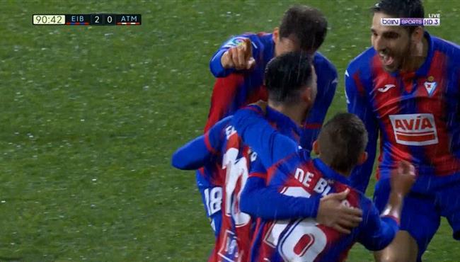 اهداف مباراة اتلتيكو مدريد وايبار 0 2 الدوري الاسباني