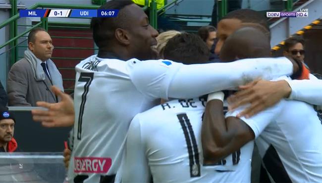 هدف اودينيزي الاول في مرمي ميلان بعد خطأ فادح من دوناروما