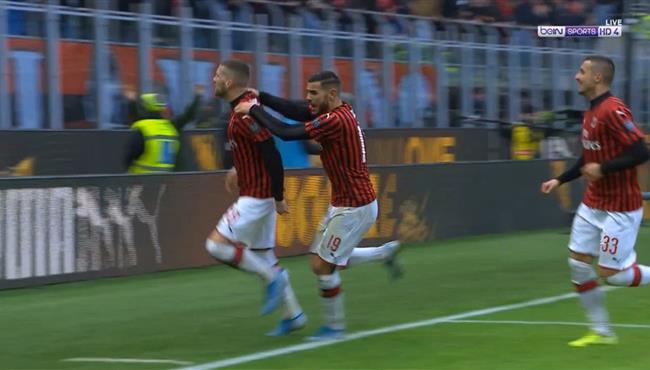 هدف فوز ميلان القاتل علي اودينيزي انتي ريبيتش