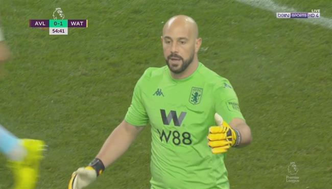 بيب رينا يتألق بتصدي رائع علي 3 مرات وينقذ استون فيلا من هدف لواتفورد