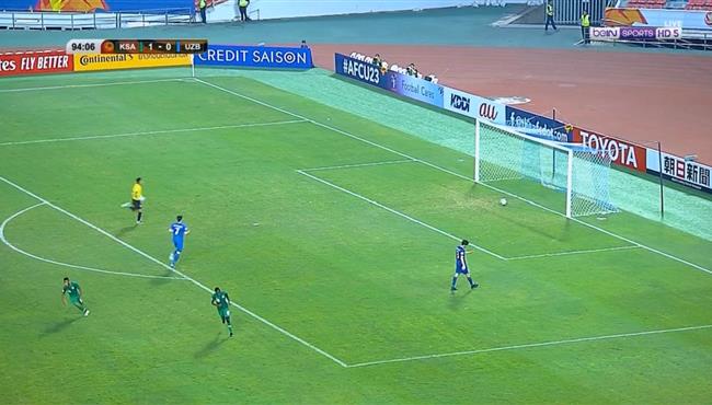 هدف السعودية الثاني الملغي بداعي التسلل في مرمي اوزبكستان