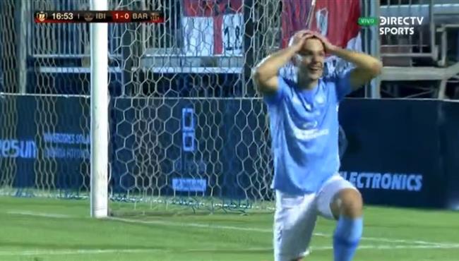 هدف ايبيزا الملغي امام برشلونة بكأس اسبانيا