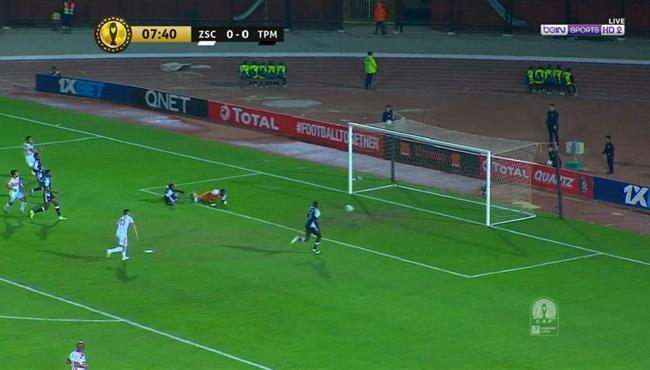 حارس مازيمبي ينقذ مرماه من هدف محقق لاوباما في دوري ابطال فريقيا