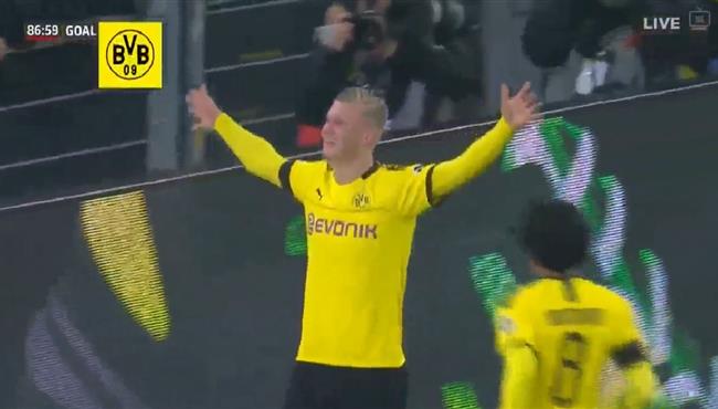 هدفا هالاند في مباراة بوروسيا دورتموند وكولن بالدوري الالماني