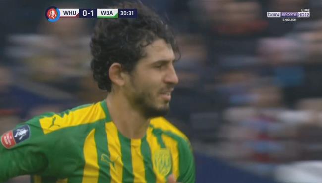 احمد حجازي كاد ان يسجل هدف لوست بروميتش امام وست هام