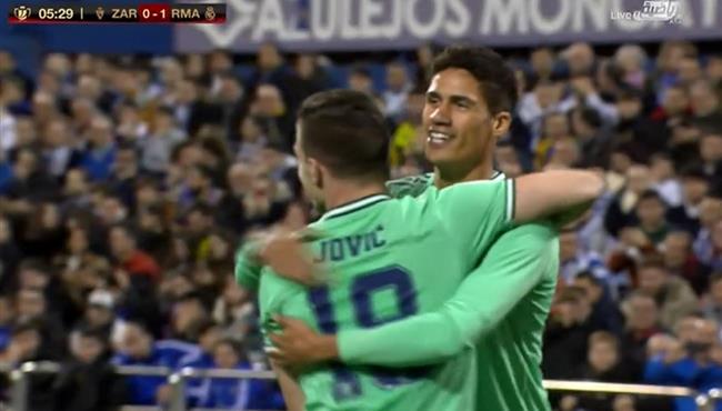 هدف ريال مدريد الاول في مرمي ريال سرقسطة تعليق فهد العتيبي