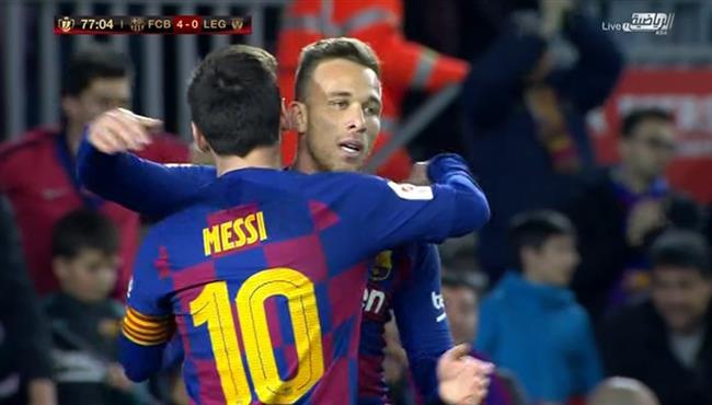 هدف برشلونة الرابع في مرمي ليجانيس تعليق فارس عوض