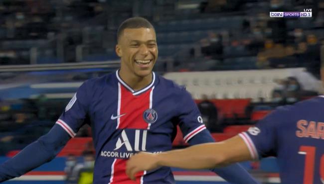 هدف مبابي في مرمي انجيه بالدوري الفرنسي