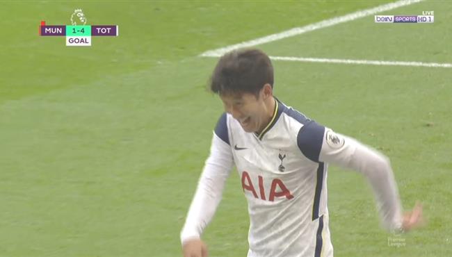 هدف سون الثاني في مرمي مانشستر يونايتد بالدوري الانجليزي