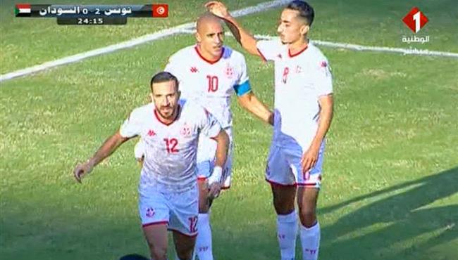 هدف علي معلول في مرمي السودان