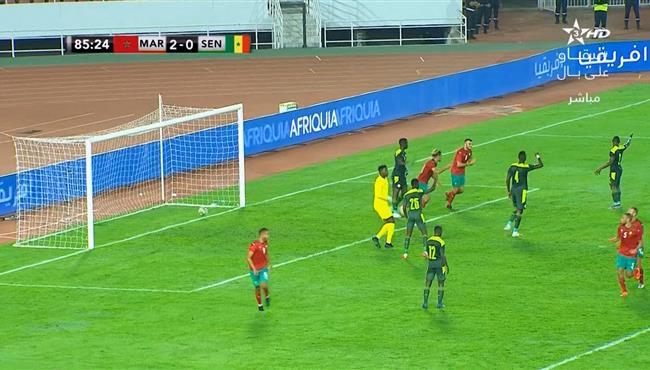 هدف المغرب الثالث في مرمي السنغال يوسف العربي