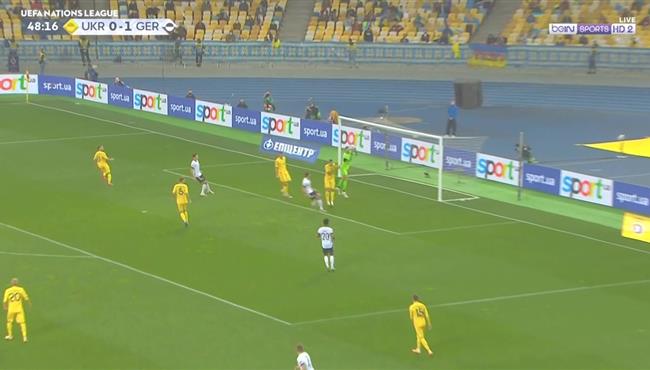 هدف المانيا الثاني في مرمي اوكرانيا بعد خطا فادح من حارس المرمي ورد فعل شيفتشينكو