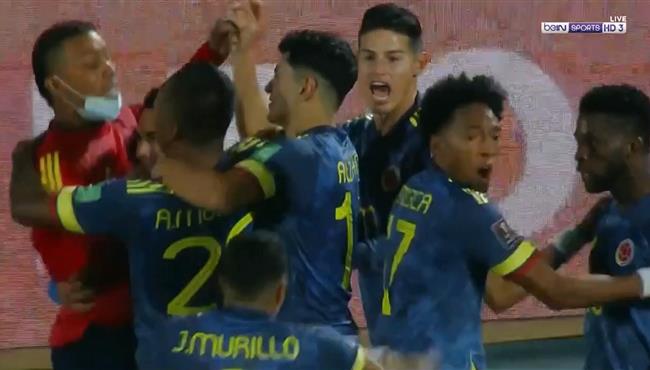 اهداف مباراة كولومبيا وتشيلي 2 2 تصفيات كاس العالم