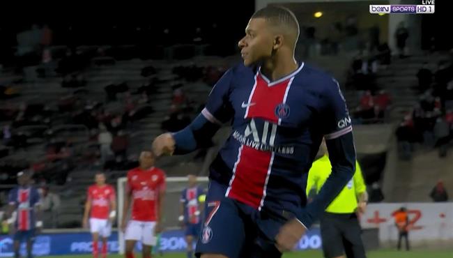 هدف مبابي الثاني فى مرمي نيم بالدوري الفرنسي