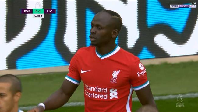 هدف ماني الرائع في مرمي ايفرتون بالدوري الانجليزي