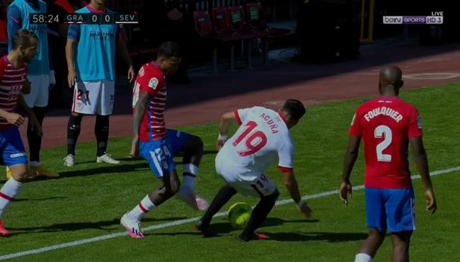 كوبري ممتع في مباراة اشبيلية وغرناطة بالدوري الاسباني