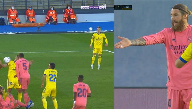 راموس يطالب بركلة جزاء امام قادش بالدوري الاسباني