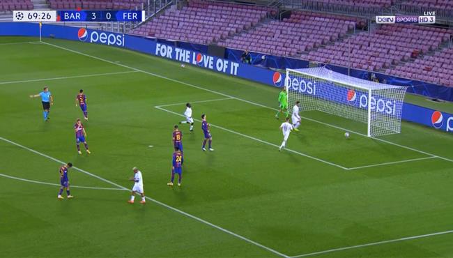 هدف فيرينكفاروس الاول في مرمي برشلونة بدوري ابطال اوروبا