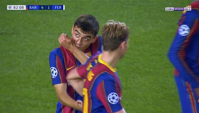 هدف برشلونة الرابع في مرمي فيرينكفاروس بيدري