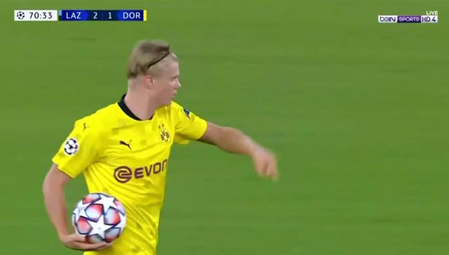 هدف هالاند في مرمي لاتسيو بدوري ابطال اوروبا