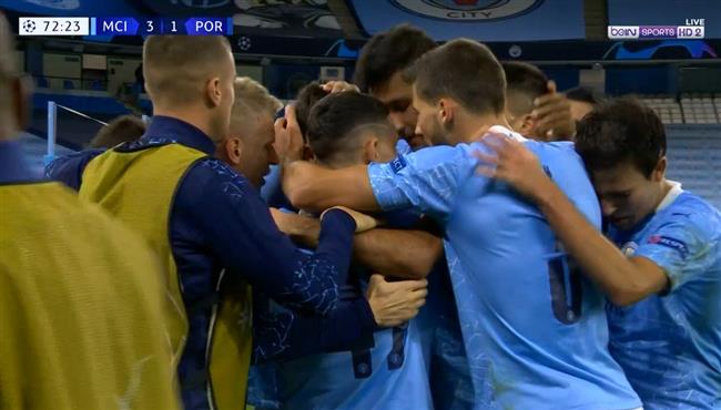 اهداف مباراة مانشستر سيتي وبورتو 3 1 دوري ابطال اوروبا