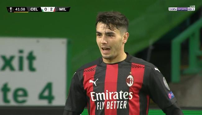 هدف ميلان الثاني في مرمي سيلتيك بالدوري الاوروبي ابراهيم دياز