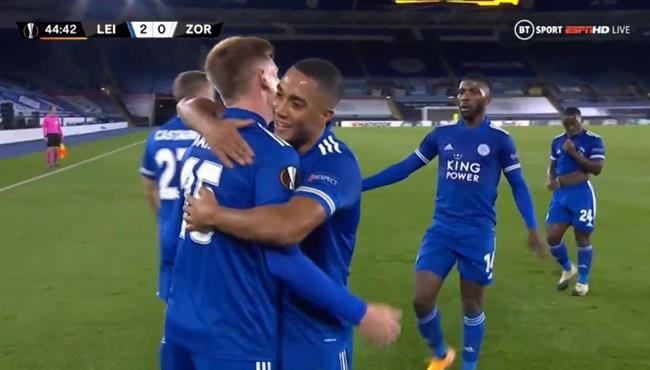 اهداف مباراة ليستر سيتي وزوريا لوهانسك 3 0 الدوري الاوروبي