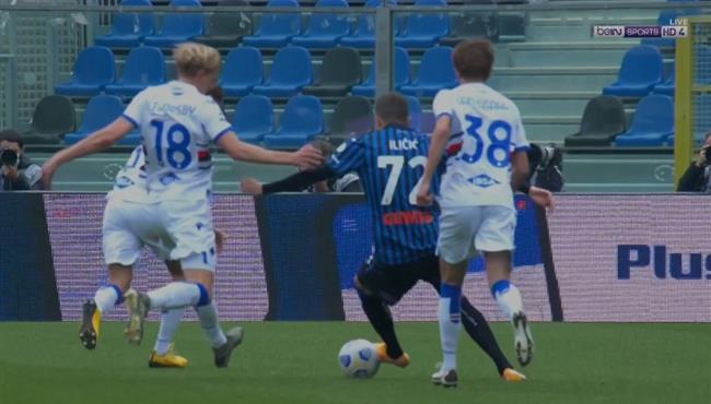 لقطة مهارية رائعة من ايليسيتش في مباراة اتالانتا وسامبدوريا