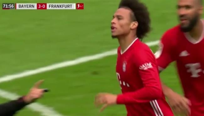 هدف ليروي ساني الرائع في مرمي اينتراخت فرانكفورت بالدوري الالماني