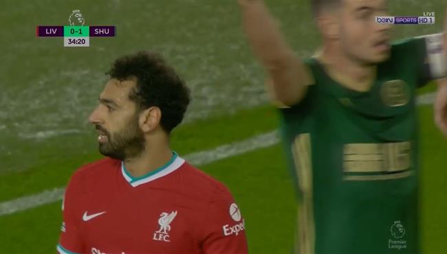 محمد صلاح يهدر فرصه هدف لليفربول امام شيفيلد