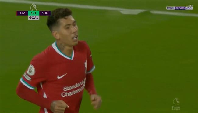 هدف تعادل ليفربول مع شيفيلد 1 1 فيرمينو