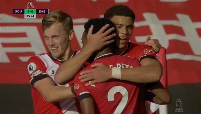 اهداف مباراة ساوثهامبتون وايفرتون 2 0 الدوري الانجليزي