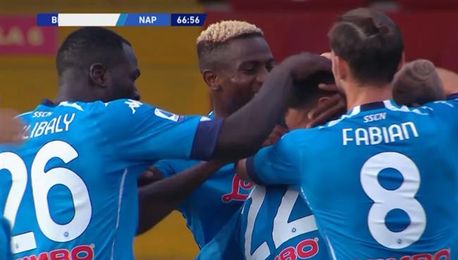 اهداف مباراة نابولي وبينفينتو 2 1 الدوري الايطالي