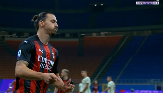 هدف ابراهيموفيتش الاول فى مرمي روما بالدوري الايطالي