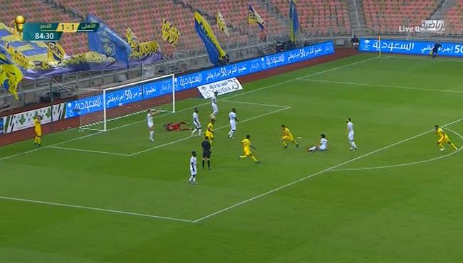 هدف النصر الثاني الصاروخي في مرمي الاهلي مارتينيز