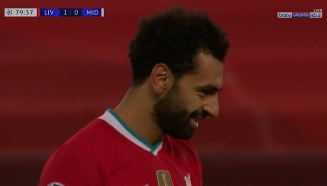 محمد صلاح يهدر فرصه هدف لليفربول امام ميتلاند