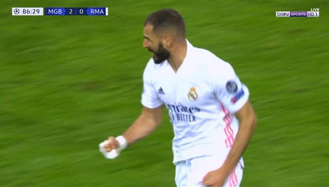 هدف ريال مدريد الاول في مرمي مونشنجلادباخ كريم بنزيما